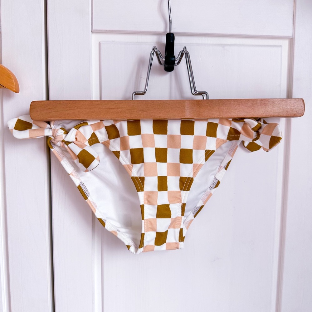 NWT! Rylee & Cru Knotted Swimsuit - Retro Check (6/7 years) - Picture 2 of 3